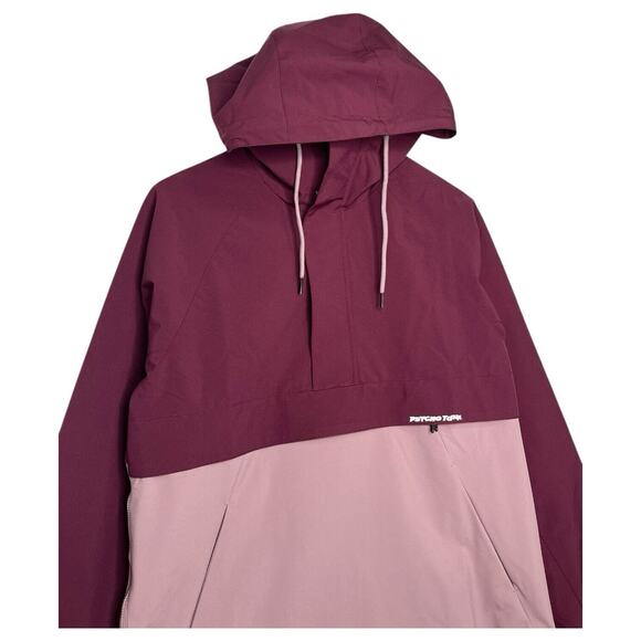 Psycho Tuna Jacket Mens Small Purple Wine Windbreaker Jacket Pull Over Hoodie - Picture 13 of 14